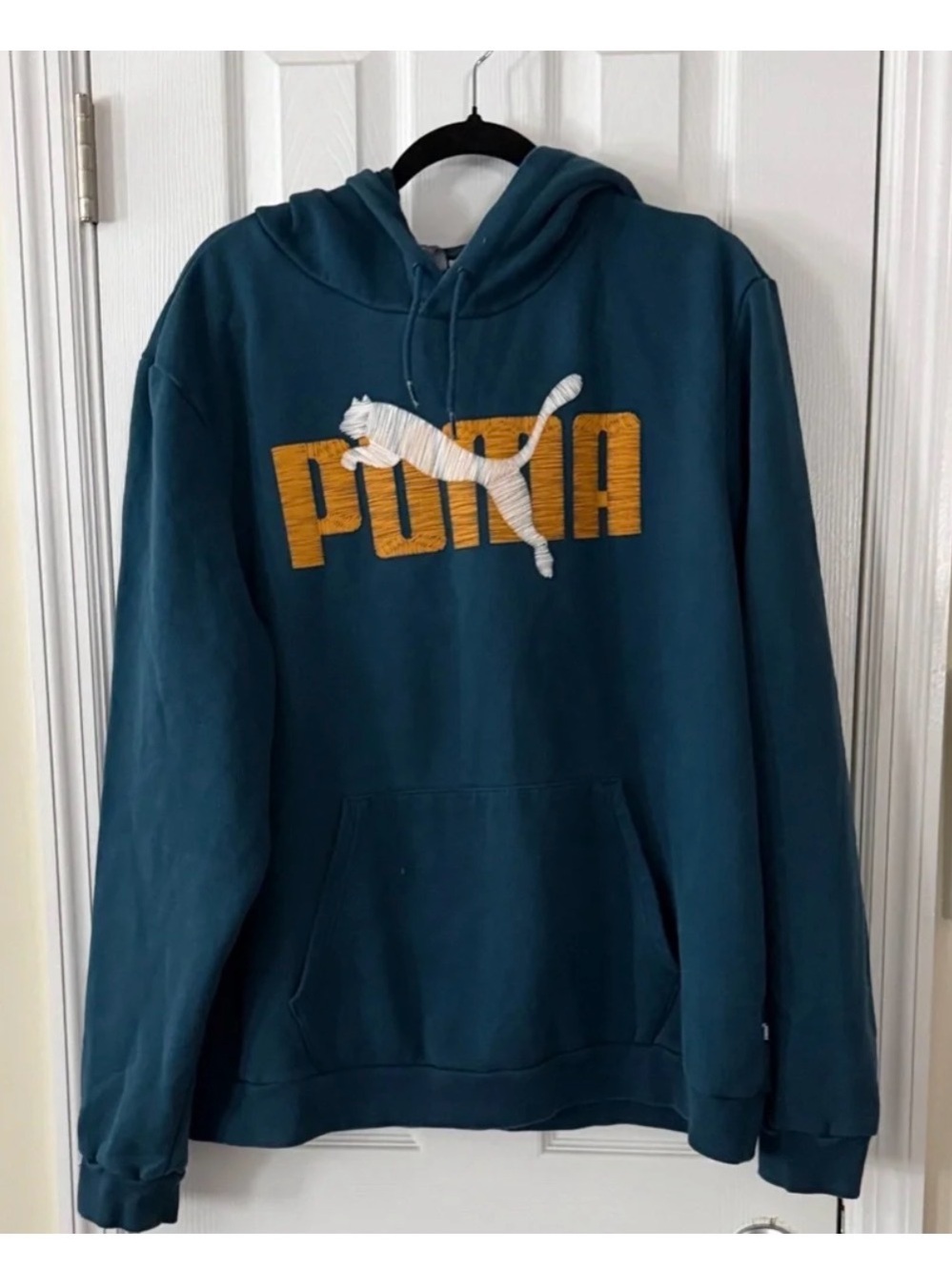 PUMA Men’s 2XLT Teal Logo Pullover Hoodie Sweatshirt Big & Tall